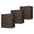 Sterilite 3 Pack 3 Drawer Wide Storage Tower, Weave Organizer, Espresso