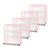 Sterilite 4 Pack Wide 3 Drawer Storage Cart, Rolling Organization, Pink