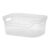 Sterilite 5.25 in. x 9.5 in. x 13 in. Clear Plastic Cube Storage Bin w/Carry Handles, 8-Pack 8 x 13348608