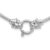 Sterling Silver Rhodium-plated Panther Round Cubetto Style Necklace
