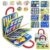 STEVE and MAGGIE Busy Book for Toddlers 1-3, Montessori Busy Board, Fine Motor Skills Activity Book, Toddler Airplane Travel Toy, Educational Gift for Boys & Girls