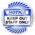 Sticker Notice Keep Out Staff Only, Book For Adult Cup For Tumbler