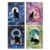Sticker Puzzle Set, 4 Black Cat DIY Craft Toys, Portable, 5.71×4.13inches