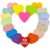 Sticky Notes 1008 Sheets – 18 Pack of 18 Vibrant Colors | Super Sticky Adhesive | Easy to Post for Office, School, Organizing (Heart)
