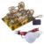 Stirling Engine Kit, ENJOMOR Paratactic 4-Cylinder Hot Air Stirling Engine Generator with Bulb & Voltmeter for STEM Learning & Physical Experiment Demonstration