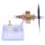Stirling Engine Kit, Pre-Assembled Brass & Glass Heat Energy Propeller Aircraft Head Shape Stirling Engine Model for STEM Learning & Physical Experiment Demonstration
