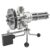 Stirling Engine Kit, Six Cylinders Metal Rotating Gatling Style Stirling Engine Model with Alcohol Lamp Heating for STEM Learning & Physical Experiment Demonstration
