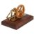 Stirling Engine Motor Adjustable Speed Hot Air Stirling Engine with Alcohol Burner Stainless Steel and Wood Base for Education and Science Projects