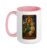 St. Joseph, Pray for us – Catholic Saint Joseph Icon Ceramic Mug, Pink/White, 15oz