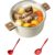 Stock Pot, 10.2 in Stone-derived Aluminum Alloy Cooking Pot with Glass Lid and Heat-safe Handles, Large Capacity Cookware, 2 Silicone Spoons Included, for Induction Gas Ceramic Hobs