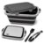 STOKE & STATION™ BBQ Prep Tub 16L Collapsible w/Lid, Cutting Board, Brush & Tweezer – Brisket Meat Resting Bin, Foldable Food Prep Container for Marinating w/Drain Plug, Camping & Grill – Black