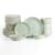 Stone Lain Riley 32-Piece Dinnerware Set Stoneware, Plates and Bowls Set, Dishwasher and Microwave Safe, Dish Set for 8, Seafoam