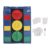 Stoplight Learning Pocket Chart Dry Erase Cards Pen Behavioral Management Tool Classroom Home Learning Nylon Hanging Chart with 3 Foursquare 2 Rectangular 30 Small Dry Erase Writab