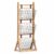 Storage Basket Stand with Wood Frame, Bathroom Shelf with Wire Baskets