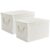 Storage Bins with Lids, 34L Fabric Storage Basket with Cotton Rope Handles, Collapsible Closet Organizer Bin, Heavy Duty Polyester Storage Box for Shelves, Bedroom, Nursery, Living Room, 2 Pack Ivory