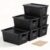 Storage Bins with Lids | Plastic Storage Baskets with Lids for Office Organization,Stackable Organizing Bins with Latching Design, Easy-Clean Boxes for Home, Office, Toys & Classroom Supplies, 6 packs
