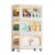 Storage Boxes with Lids, Large Clear Plastic Storage Boxes with Magnetic Doors and Wheels, Stackable Storage Bin Organizers for Bedroom,