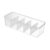 Storage Box with Compartments, Clear PET Plastic Organizer for Small Parts and Craft Supplies, Stackable Bin 10.6 x 10.6 x 3.7 Inches (1 PC)