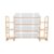 Storage Rack 5 Tier Wood Organizer with 12 Bins White for Kids Room