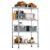 Storage Shelving Unit, 4-Tier Steel Wire Rack, Chrome, 1000 lb Capacity