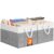 StorageTastic Storage Bin,Collapsible Storage Basket For Organizing,Large Storage Boxes With Rope Handles,Storage Containers,White & Grey,2 Pack