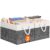 StorageTastic Storage Bin,Collapsible Storage Basket For Organizing,Large Storage Boxes With Rope Handles,Storage Containers,White & Black,2 Pack
