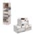 StorageWorks 6-Shelf Hanging Closet Organizer with 3-Pack Foldable Clothing Bins for Shelves