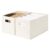 StorageWorks Fabric Storage Baskets for Shelves, Closet Organizers and Storage Bins, Collapsible Storage Bins with Cutout Handles, Medium, 2-Pack, Ivory