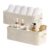 StorageWorks Narrow Storage Bins, Small Basket for Closet and Shelves, Fabric Organizer with Handles, Toilet Paper Storage, Beige, Cotton Linen, 2-Pack