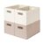 StorageWorks Storage Bins for Shelves, Medium, 4-Pack, Ivory&Light Brown
