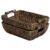 StorageWorks Wicker Baskets for Organizing, Woven Basket with Wooden Handles, Wicker Storage Baskets, Brown, 2-Pack