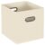 STOREONE Fabric Storage Bins Cubes Baskets Containers-(11X11X11) with Dual Handles for Shelf Closet, Nursery Home ， Bedroom Organizers, Foldable Set of 1 (Creamy- White )
