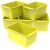 Storex Extra-Large Book Bin, Interlocking Plastic Organizer for Home, Office and Classroom, Yellow, 6-Pack (71132U06C)