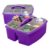 Storex Large Classroom Caddy with Cups, 13 x 11 x 6.575 Inches, Purple, Case of 2 (00986U02C)