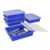 Storex Letter Size Flat Storage Tray – Organizer Bin with Non-Snap Lid for Classroom, Office and Home, Blue, 5-Pack (62536U05C)