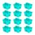 Storex Mini Classroom Caddy, Multipurpose Classroom Organizer with Handle, Teal, 12-Pack (01065U12C)