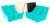 Storex Small Book Bin – Interlocking Plastic Organizer for Home, Office and Classroom, Teal, 6-Pack (71114C06C)
