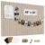 Storizephyr Cork Boards for Walls Alternative 48″x36″, 12 Pack Felt Bulletin Boards with Pushpins, Bold-Strip Pin Board, Corkboards Office Home Decor with 72 Adhesive Tabs Taupe