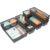 StorMiracle 13 PCS Clear Plastic Drawer Organizers Set, 4 Size Desk Drawer Organizer Trays for Makeup, Jewelry, Kitchen Utensils, Gadgets and Office Accessories, Black