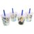 STOR Set of 4 Frozen Kids Tumblers with Straw 285ml Reusable Plastic PP BPA Free Party Tableware