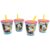 STOR Set of 4 Mickey Mouse Kids Tumblers with Straw 285ml Reusable Plastic PP BPA Free Party Tableware