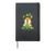 St Patricks Corgi with Green Noodles Hardcover Journal, Black