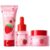 Strawberry Vitamin C Skincare Set for Teen Girls, 3PCS Gentle Facial Care Kit with Facial Cleanser, Serum & Moisturizer Cream, Hydrating Fruit Extract Face Skin Care Kit Gift Set for Teenage Girls