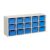 Streamline 15 Cubby Tray Cabinet with Scoop Front Storage Bins, 3×5, White Wash, Classroom Furniture