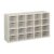 Streamline 20 Cubby Tray Storage Cabinet with Scoop Front Storage Bins, 4×5, White Wash