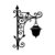 Street Lamp Metal Wall Art with Intricate Design Visual Focus Home Decor