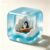 Stress Cube Squishy Fidget Toys, Tiny Cube World Squishies, Iceberg Penguin