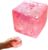 Stress Cube Squishy Toys,Relief High Density Ice Squeeze Ball, Ice Cubes Squishies for Anxiety Relief, Slow Rising Ice Cubes Stress Balls, Focus & Play (Pink-Glitter)