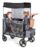 Stroller Wagon for 2 Kids with Adjustable Handle Includes Snack Tray Removable Canopy & Organizer, Foldable and Convenient for Storage