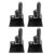 Strong Bookends Set of 4 | Classic Black Upright | for Shelves